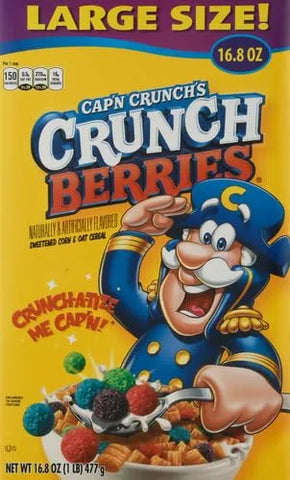 Cap'n Crunch Cereal, Crunch Berries, 16.8oz Box