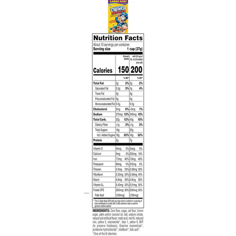Cap'n Crunch Cereal, Crunch Berries, 16.8oz Box