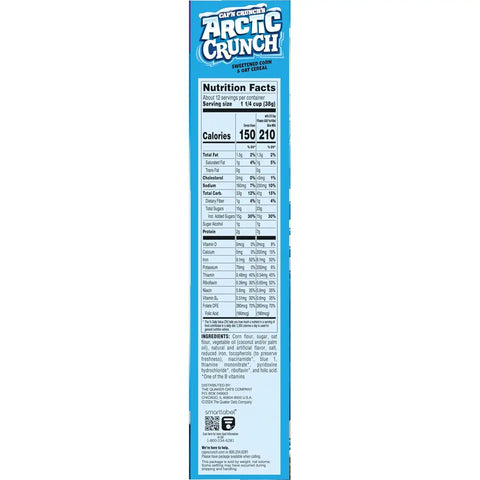 Cap'n Crunch Breakfast Cereal, Limited Edition Arctic Crunch, 15.5 oz Family Size Box