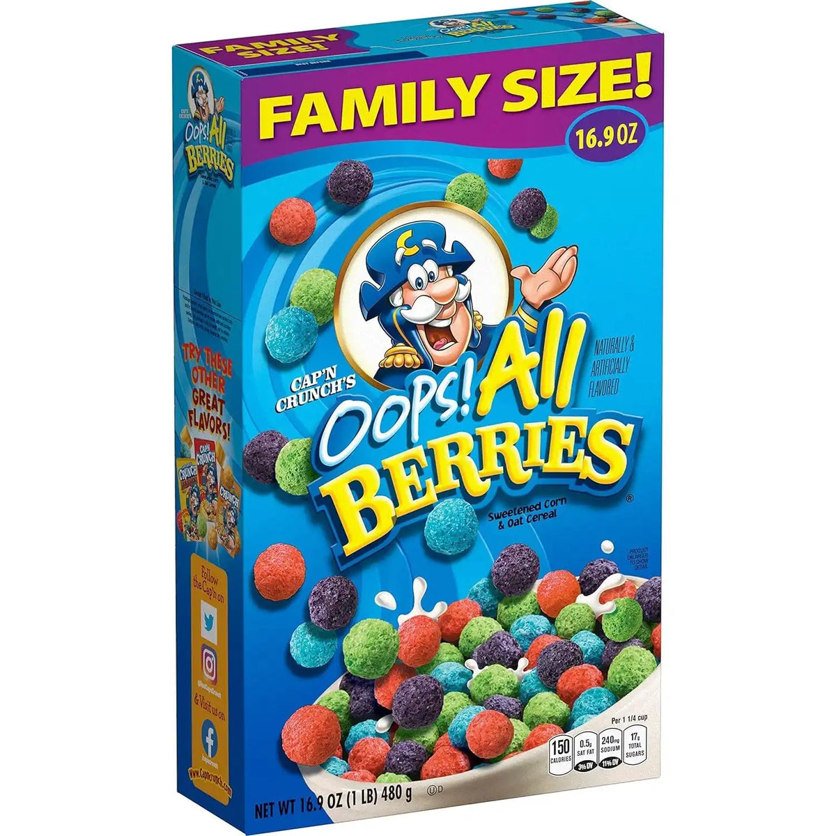 Cap'n Crunch OOPS ALL BERRIES FAMILY 16.9OZ