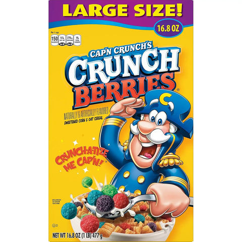 Cap'n Crunch Cereal, Crunch Berries, 16.8oz Box