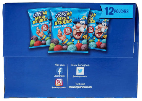 Captain Crunch Cereal Snack Pouch, Oops All Berry