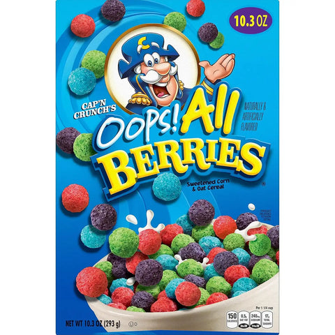 Cap'n Crunch Cereal, Oops All Berries, 10.3 Oz