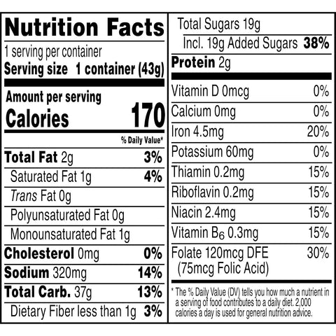 Cap'N Crunch Breakfast Cereal, Original, 1.51oz Individual Cups (12 Pack)