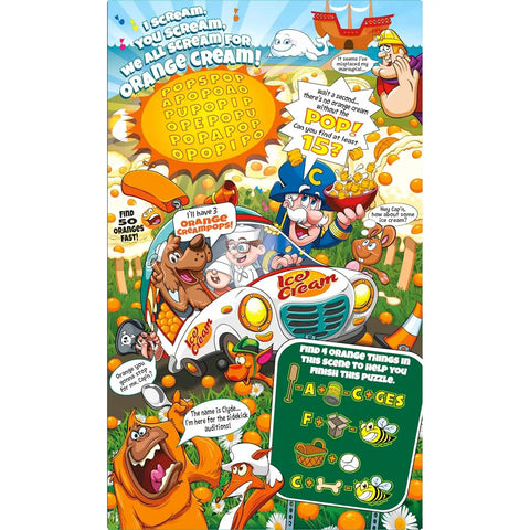 Cap'n Crunch Cereal, Orange Cream Pop, 22.01oz Box